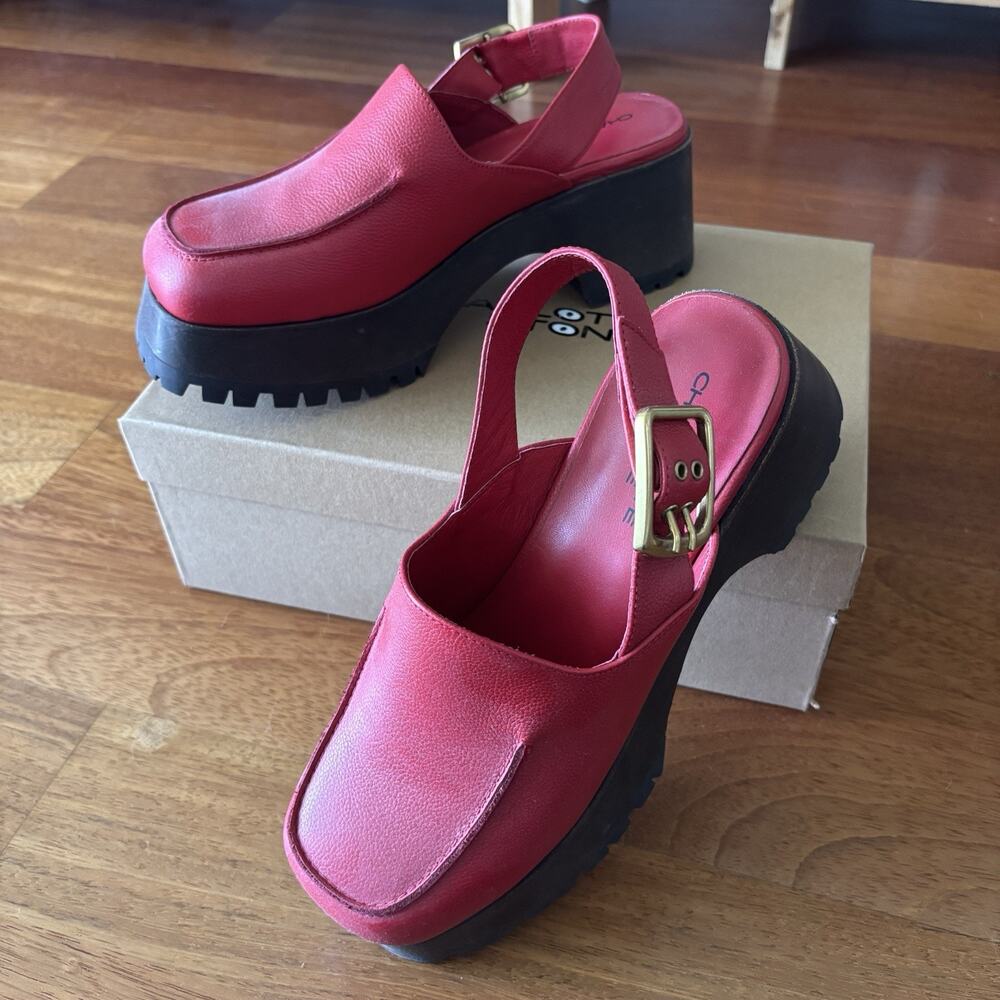 Rare Flame Red Charlotte Stone Carlos Clog Size 9